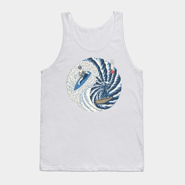 Surf Yin Yang Tank Top by quilimo